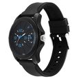 Fastrack Dual Time Quartz Analog Black Dial Silicone Strap Watch for Guys - image number 2