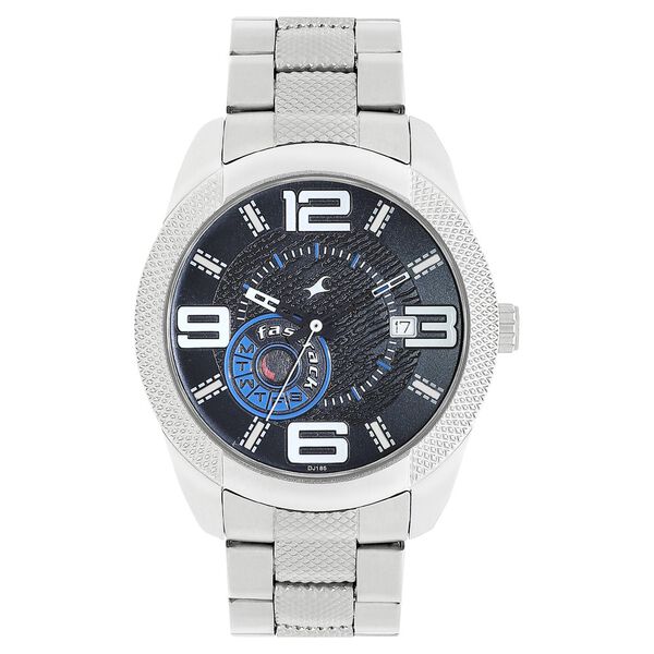 Fastrack Denim Quartz Analog Black Dial Stainless Steel Strap Watch for Guys - image number 0