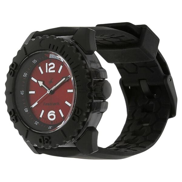 Fastrack Quartz Analog Red Dial Plastic Strap Watch for Guys - image number 1