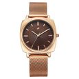 Fastrack Stunners Quartz Analog Purple Dial Rose Gold Stainless Steel Strap Watch For Girls