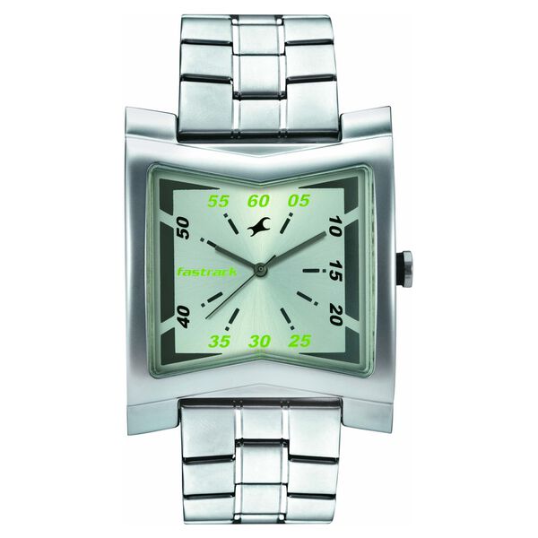 Fastrack Quartz Analog White Dial Stainless Steel Strap Watch for Guys - image number 0