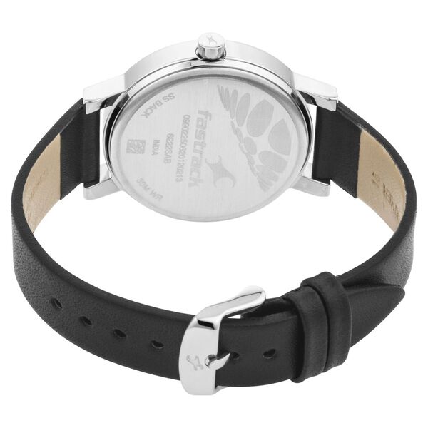 Fastrack Animal Print Quartz Analog with Date Black Dial Leather Strap Watch for Girls - image number 5