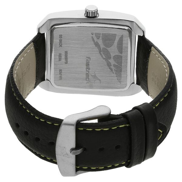 Fastrack Quartz Analog Black Dial Leather Strap Watch for Guys - image number 3