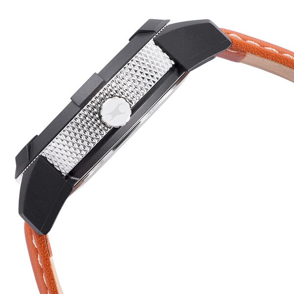 Fastrack Modular Quartz Analog Silver Dial Leather Strap Watch for Guys - image number 3