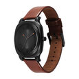 Fastrack Hype All Black Quartz Analog Black Dial With Brown Leather Strap Watch For Unisex - image number 2