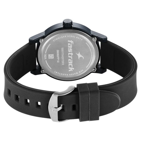 Fastrack Tees Quartz Analog White Dial Silicone Strap Watch for Guys - image number 4