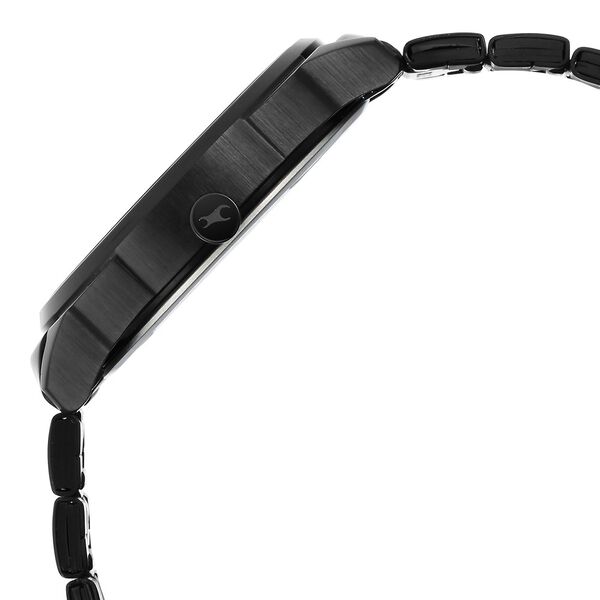 Fastrack Quartz Analog Black Dial Black Stainless Steel Strap Watch for Guys - image number 3
