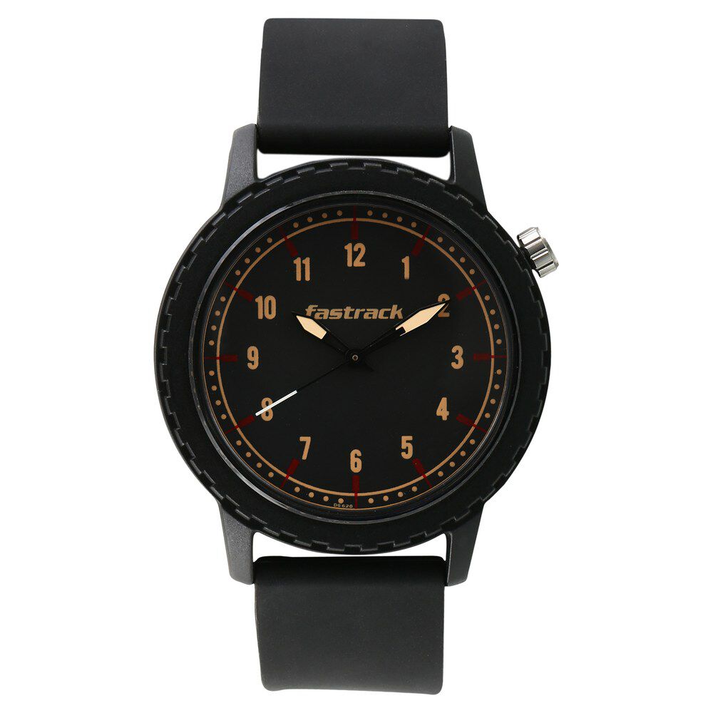 Buy Online Fastrack Tees Quartz Analog Black Dial Polyurethane Strap Unisex Watch ns38003pp05w Fastrack