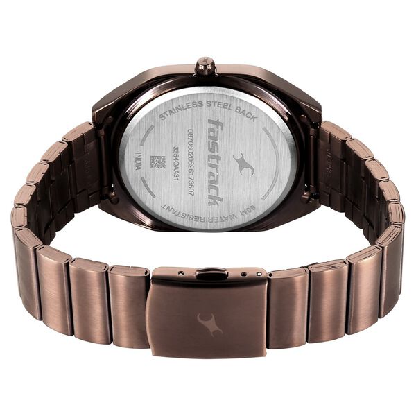 Fastrack 9 to Fine Analog with Black Dial Metal Strap Watch for Guys - image number 5