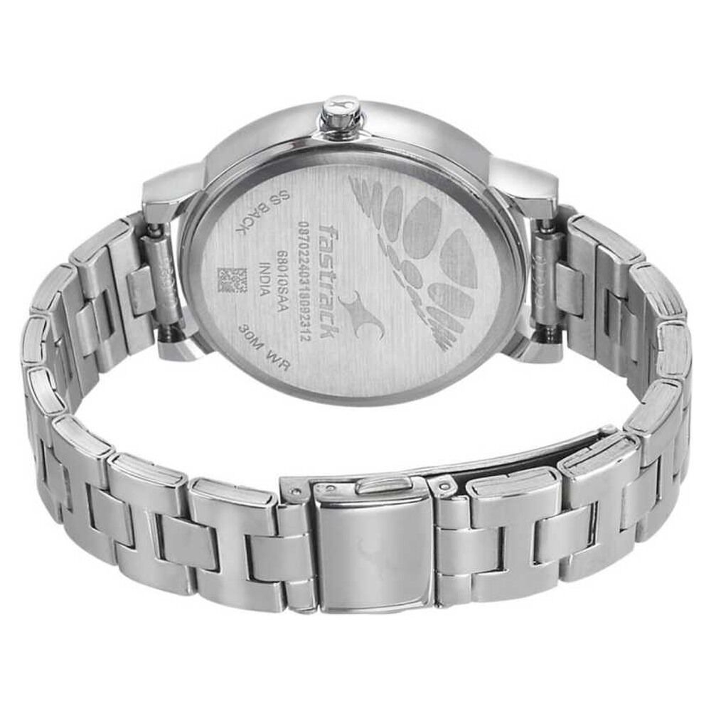 Fastrack Quartz Analog White Dial Stainless Steel Strap Watch for