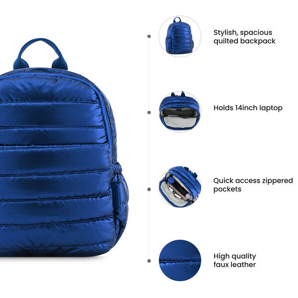 Fastrack Cobalt Blue College Backpack for Women - image number 7