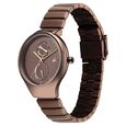 Fastrack Gelato brown multifunction metal strap watch with Chocolate dial for Girls - image number 2