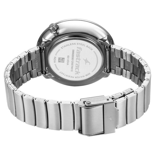 Fastrack Groove Quartz Analog with Date Teal Dial Girls Stainless Steel Watch - image number 4