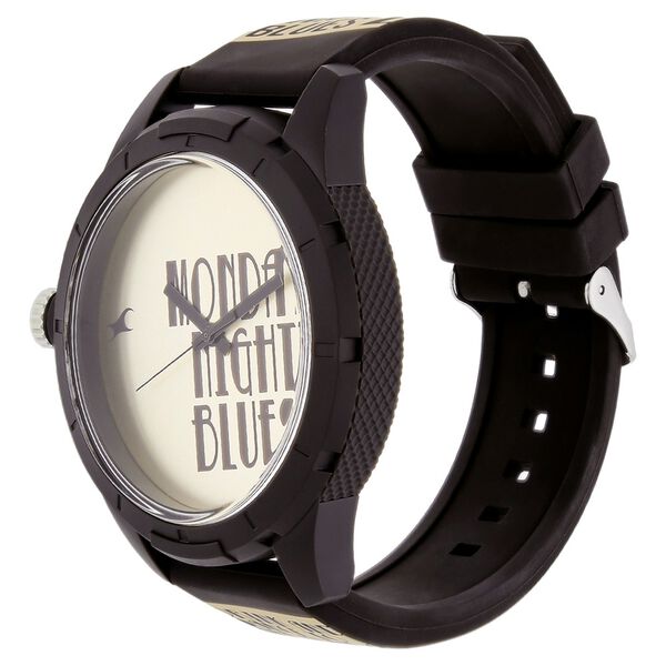 Fastrack All Nighters Quartz Analog Silver Dial Silicone Strap Unisex Watch - image number 1