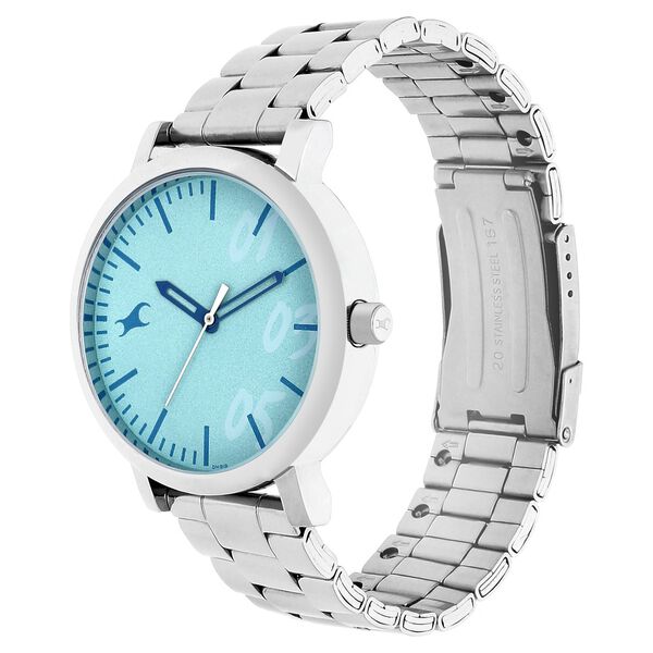 Fastrack Tropical Waters Quartz Analog Green Dial Metal Strap Watch for Girls - image number 2