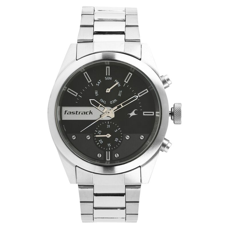 Buy Online Fastrack All Nighters Quartz Multifunction Grey Dial