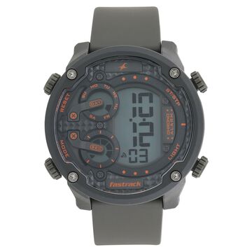 Fastrack Trendies Digital Black Dial Silicone Strap Watch for Guys