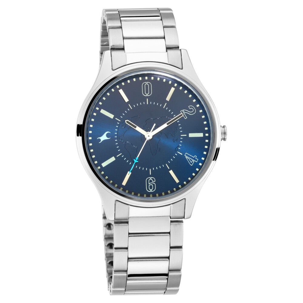 Fastrack Tripster Quartz Analog Blue Dial Stainless Steel Strap