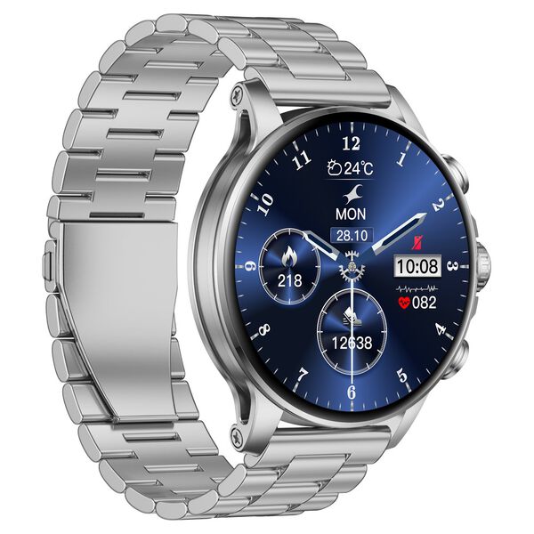 Fastrack Marvellous FX2 Unisex Smart Watch With Silver Metal Strap - image number 1