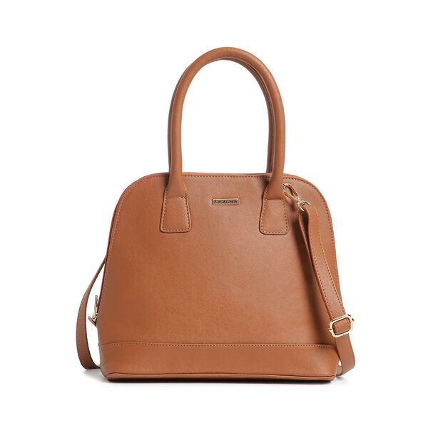 Fastrack Structured Satchel Bag for Women | Classic Bag for Girls, Ladies, Women |� Spacious Bag for College, Work Made of High Quality Faux Leather (Tan) - image number 0