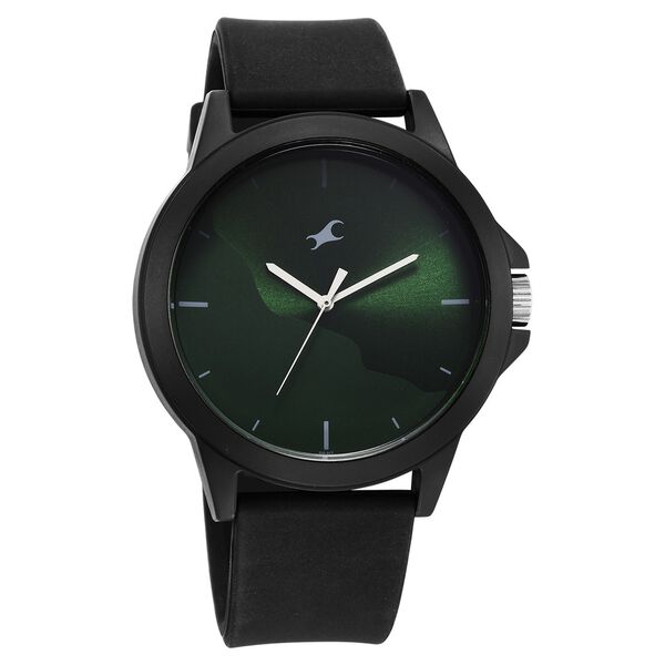 Fastrack Tees Wanderlust Quartz Analog Green Dial Silicone Strap Watch for Unisex - image number 1