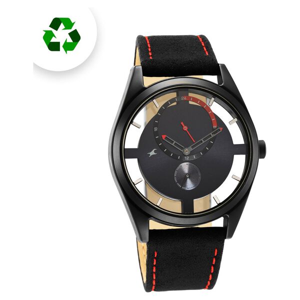 Fastrack Revibe Quartz Multifunction Black Dial Fabric Strap Watch for Guys - image number 1