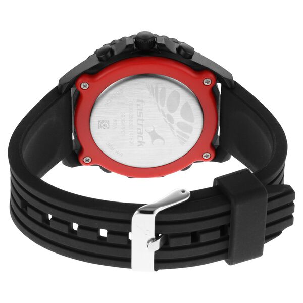 Fastrack Streetwear Quartz Analog Digital Black Dial PU Strap Watch for Guys - image number 4