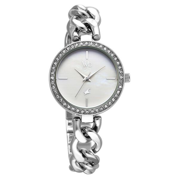 Fastrack Vyb Showstopper Quartz Analog Mother Of Pearl Dial Metal Strap Watch for Girls - image number 2