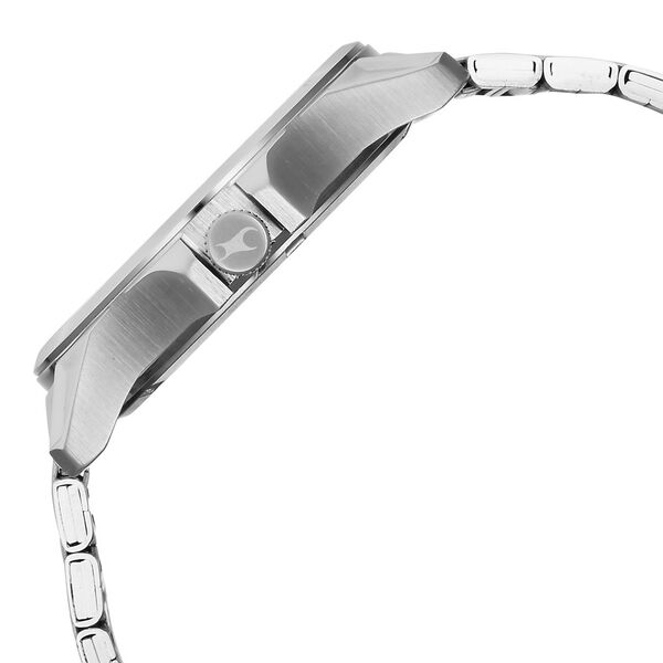 Fastrack Groove Quartz Analog with Date Green Dial Silver Stainless Steel Strap Watch For Guys - image number 5