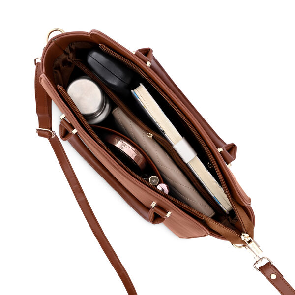 Fastrack Tan Large Satchel Bag for Women - image number 7