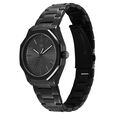 Vyb Challenger By Fastrack Quartz Analog Black Dial Black Stainless Steel Strap Watch For Guys - image number 2
