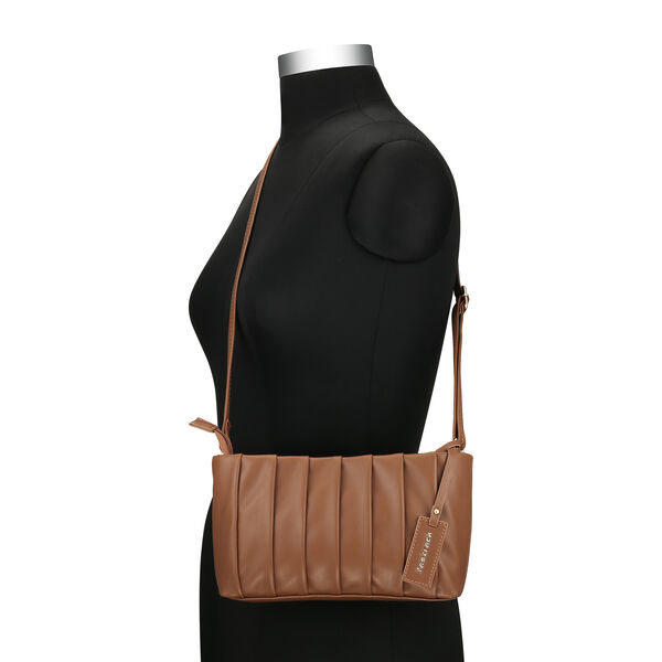 Fastrack Pleated Sling Bag in Tan - image number 4