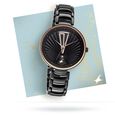 Fastrack Ruffles Quartz Analog with Date Pink Dial Stainless Steel Strap Watch for Girls