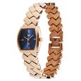 Vyb Showstopper By Fastrack Quartz Analog Blue Dial Rose Gold Metal Strap Watch For Girls - image number 2