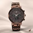 Fastrack Kronos Multifunction Brown Dial Stainless Steel Strap Watch for Guys - image number 3