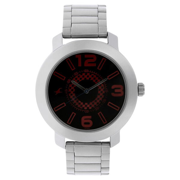 Fastrack Checkmate Quartz Analog Black Dial Stainless Steel Strap Watch for Guys - image number 0