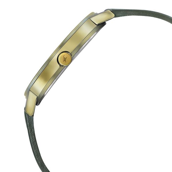 Fastrack Dial It Up Quartz Multifunction Green Dial Leather Strap Watch for Guys - image number 3