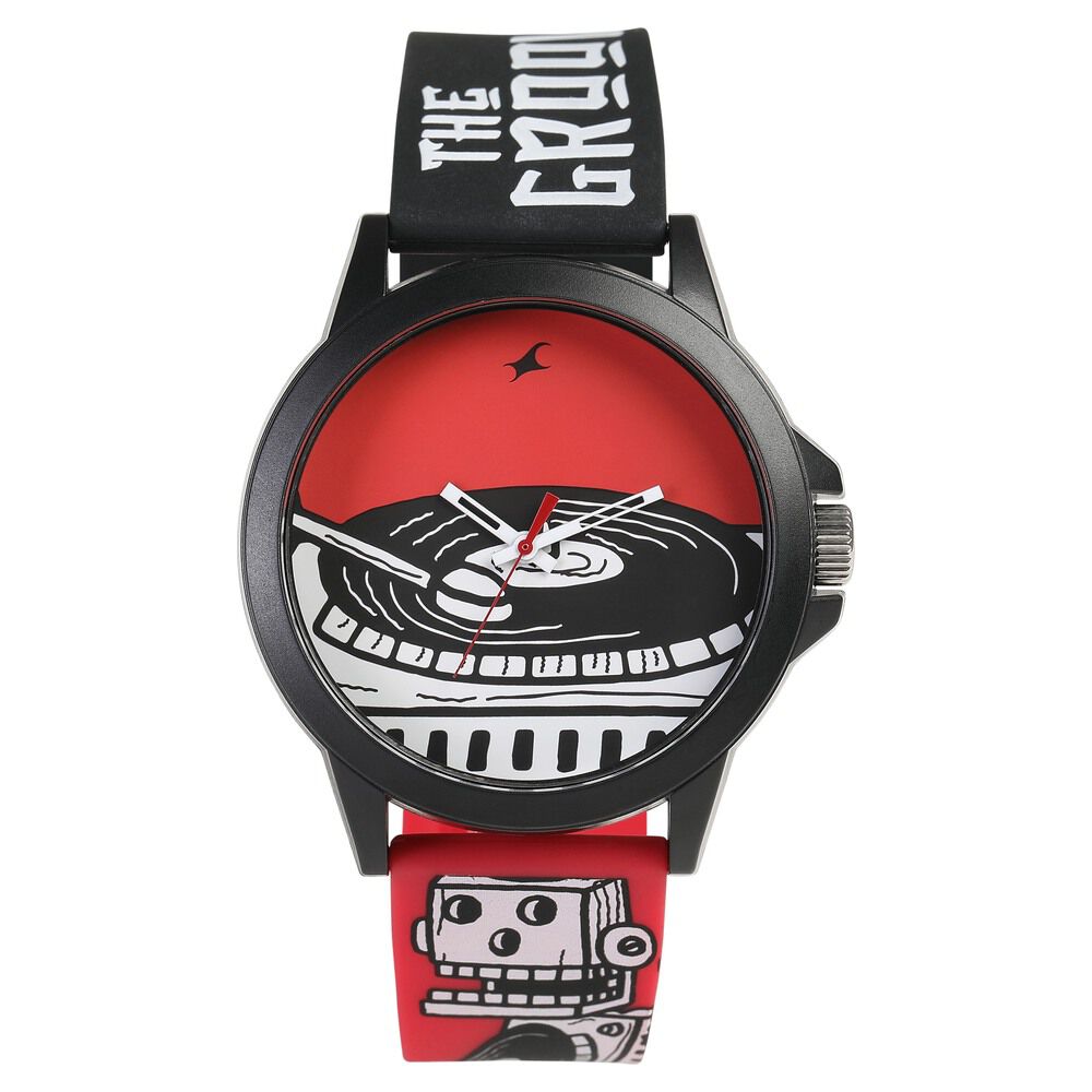 Red fastrack top watch