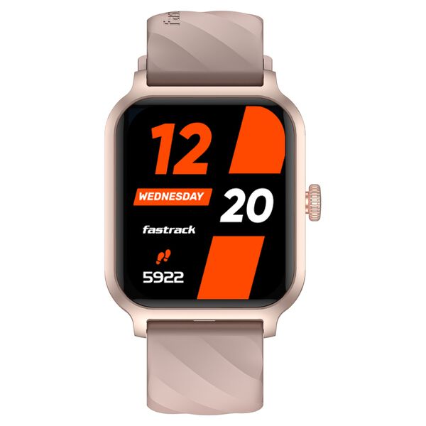 Fastrack Rave FX2 with 4.64 cm UltraVU HD Display, SingleSync BT Calling, Functional Crown with Beige Strap - image number 0