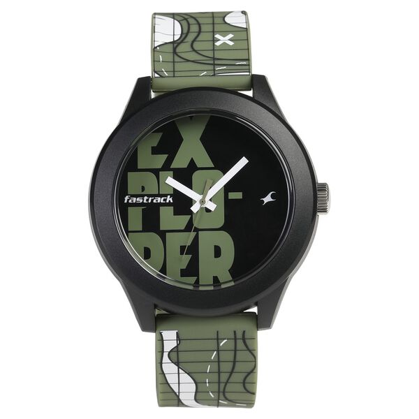 Fastrack Quartz Analog Black Dial Silicone Strap Watch for Unisex - image number 0