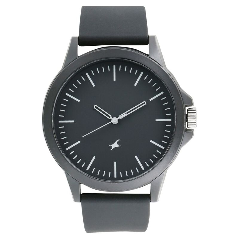 Fastrack Quartz Analog Black Dial Silicone Strap Watch for Unisex - image number 0