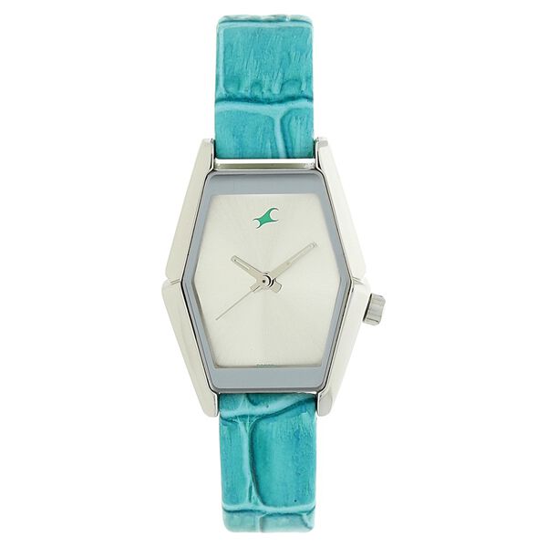 Fastrack Quartz Analog Silver Dial Leather Strap Watch for Girls - image number 0