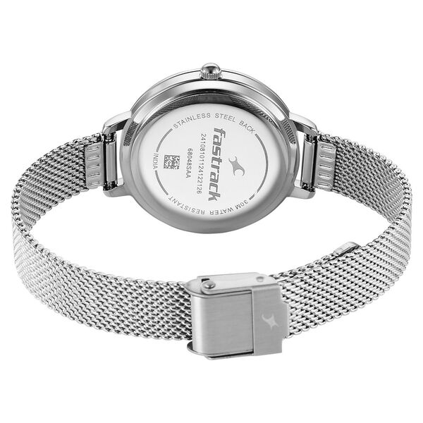 Fastrack Stunners X Quartz Analog Ivory Dial Stainless Steel Strap Watch For Girls - image number 4