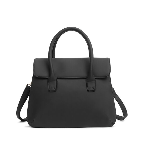 Fastrack Large Satchel Bag for Women | Structured, Stylish Bag With Spacious Compartments | Classic Work Bag Made of High Quality Faux Leather (Black) - image number 2