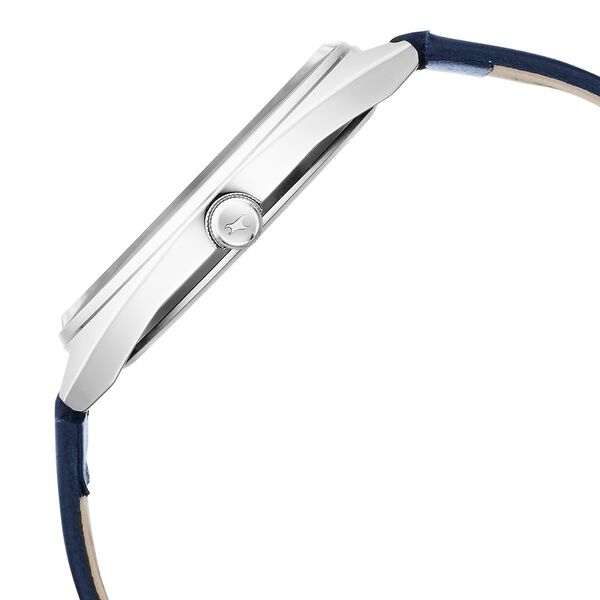 Fastrack Snob X Silver Dial Leather Strap Watch for Guys - image number 3