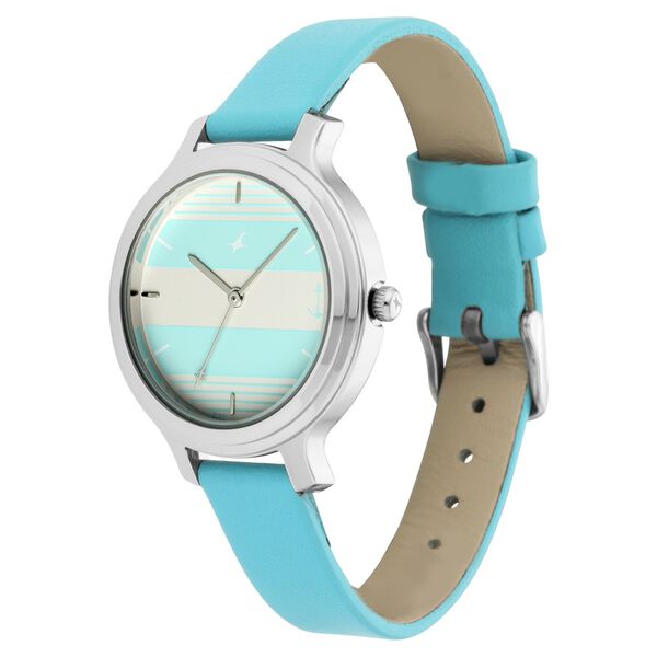 Fastrack Tripster Quartz Analog Bicolour Dial Leather Strap Watch for Girls - image number 2