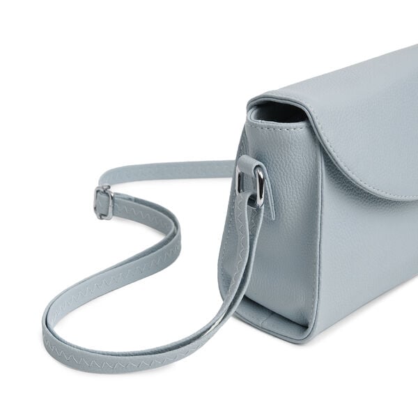 Fastrack Textured Sling Bag for Women | Chic Crossbody Bag for Girls, Ladies, Women | Spacious Bag with Slip Pocket Made of High-Quality Faux Leather (Powder Blue) - image number 3