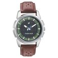 Fastrack Sunburn Quartz Analog Black Dial Leather Strap Watch for Guys - image number 1