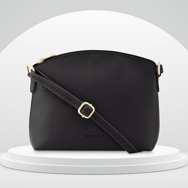 Fastrack Black Quilted Sling Bag for Women - image number 0