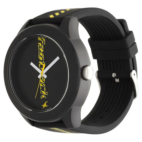 Fastrack Road Trip Quartz Analog Black Dial Silicone Strap Unisex Watch - image number 2